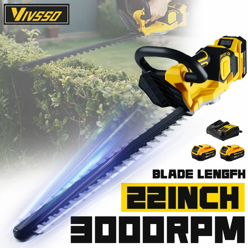Hedge Trimmer Cordless - VIVSSO اللاسلكي أداة تشذيب التحوط الكهربائية