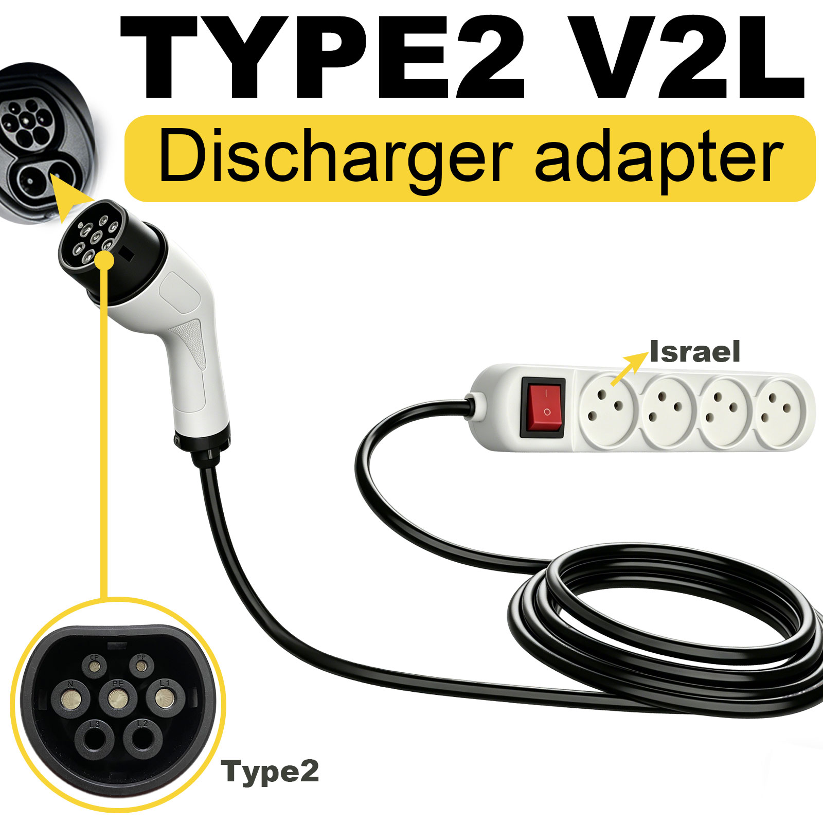 Outdoor Power Adapter - محول تفريغ الطاقة من النوع 2