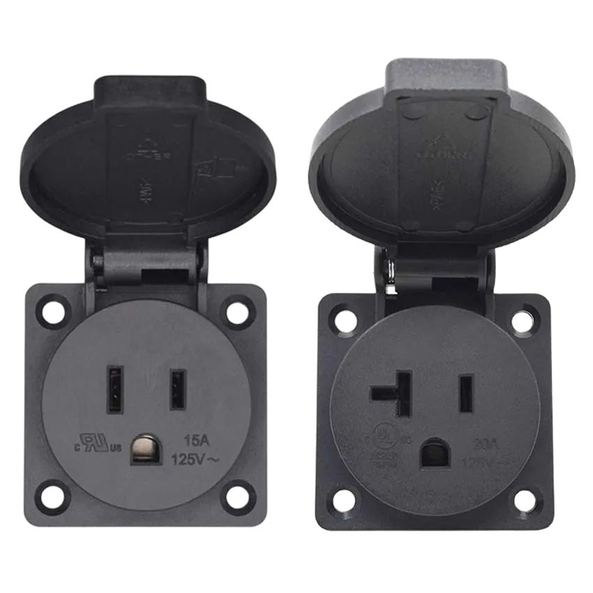 Outdoor Power Receptacle - مقبس طاقة أمريكي خارجي مقاوم للماء