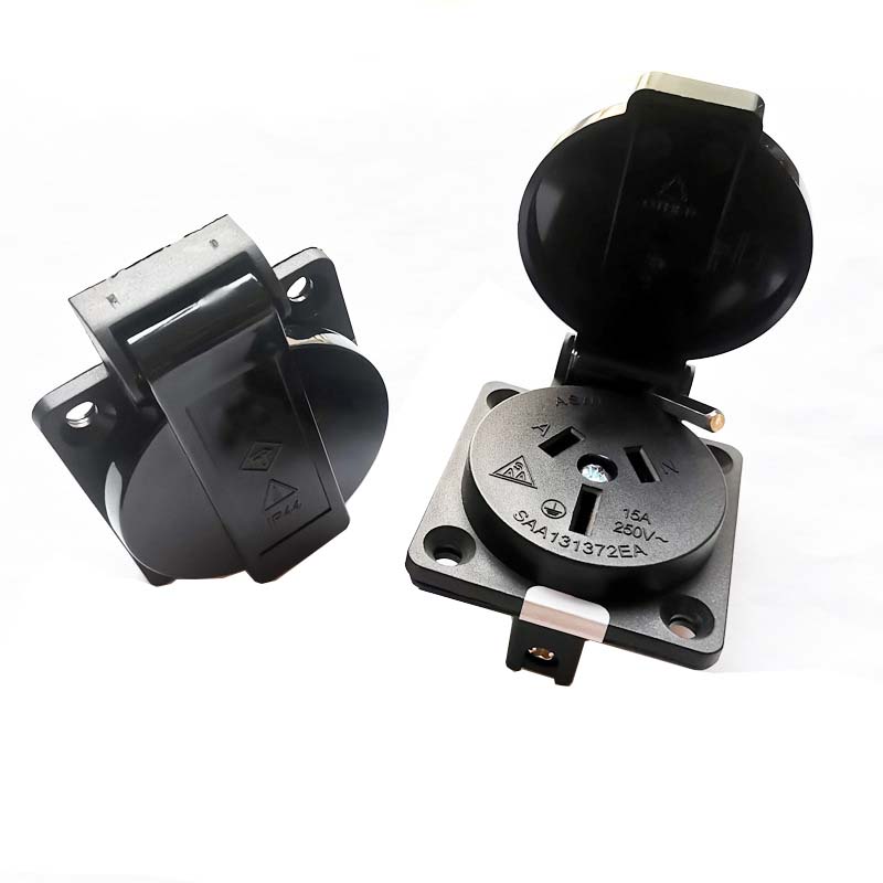2 قطعة أسود 10A 15A أستراليا ا - مراجعة Outdoor Power Receptacle وسعره
