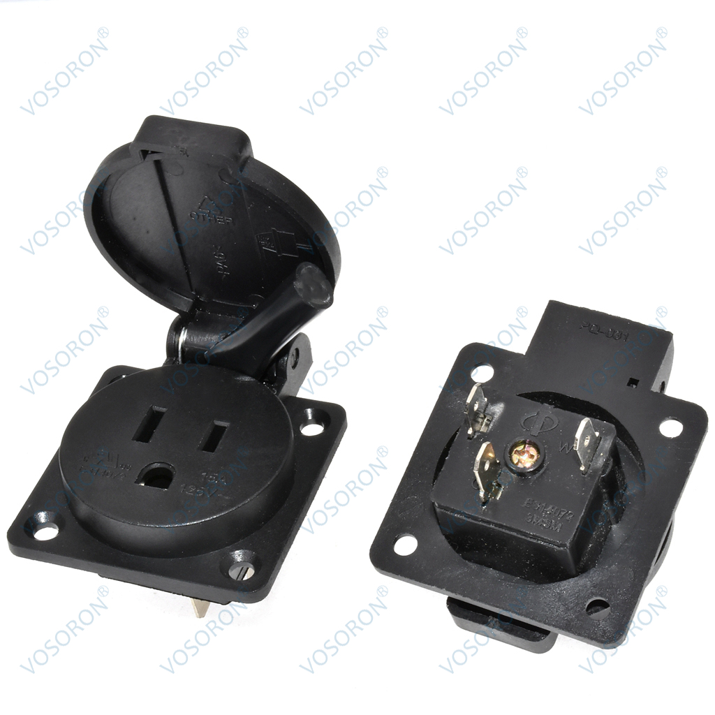 مقبس وعاء سلكي أسود متعدد الوظ - مراجعة Outdoor Power Receptacle وسعره