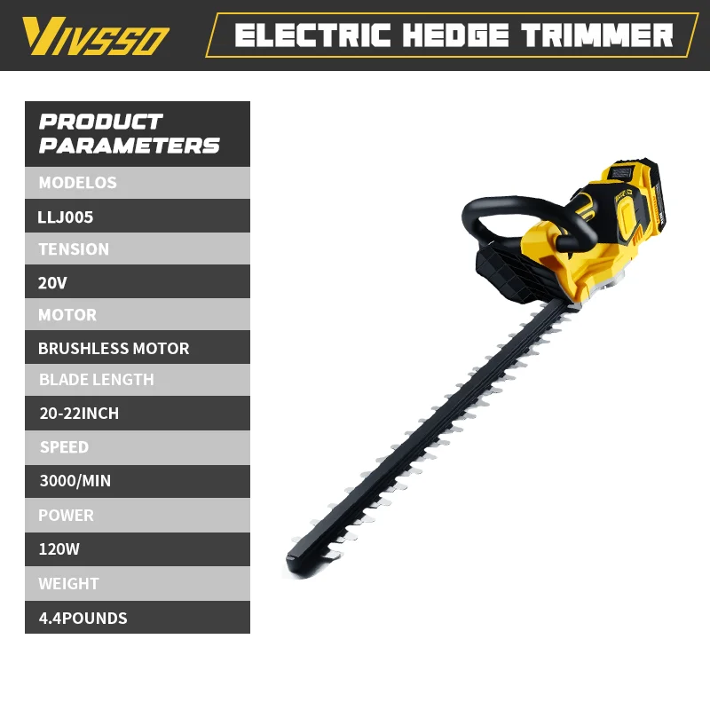 VIVSSO اللاسلكي أداة تشذيب الت - مراجعة Hedge Trimmer Cordless وسعره