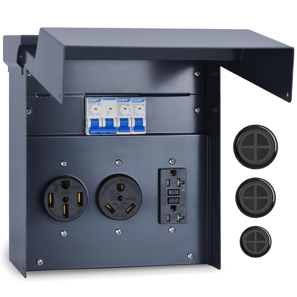 لوحة كهربائية للمركبات الترفيه - مراجعة Outdoor Power Receptacle وسعره