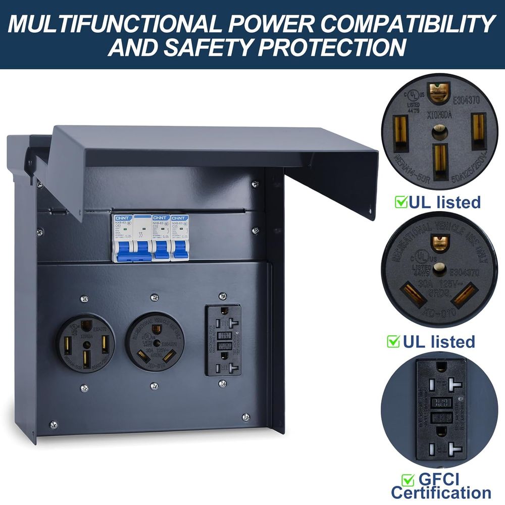 لوحة كهربائية للمركبات الترفيه - مراجعة Outdoor Power Receptacle وسعره