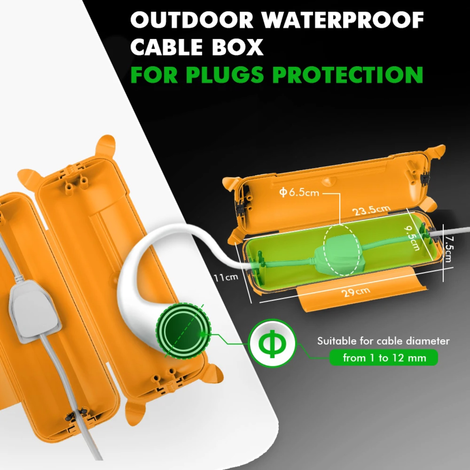 غطاء سلك تمديد خارجي IP44 مقاس - مراجعة Outdoor Power Adapter وسعره