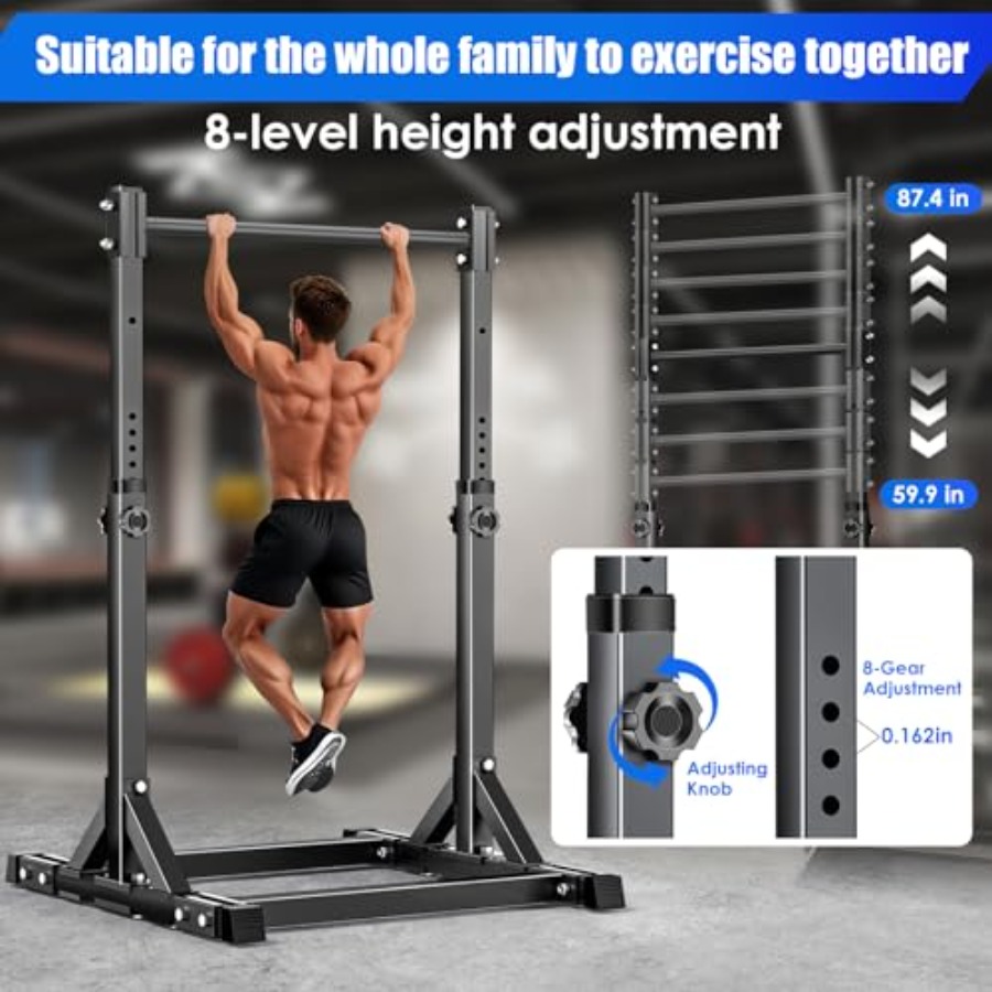عمود سحب قابل للتعديل وقائم بذ - مراجعة Outdoor Power Tower Pull Up Bar وسعره