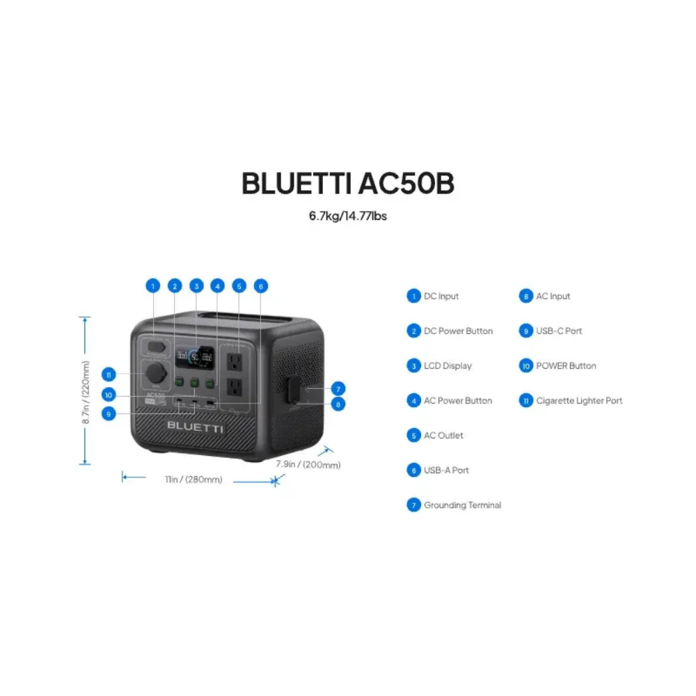 محطة طاقة محمولة BLUETTI AC50B - مراجعة Outdoor Power Usa وسعره