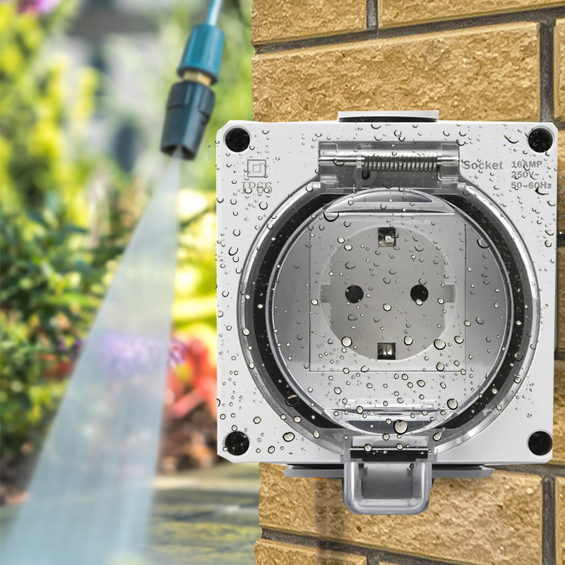 IP66 وعاء الطاقة المقاوم للماء - مراجعة Outdoor Power Receptacle وسعره
