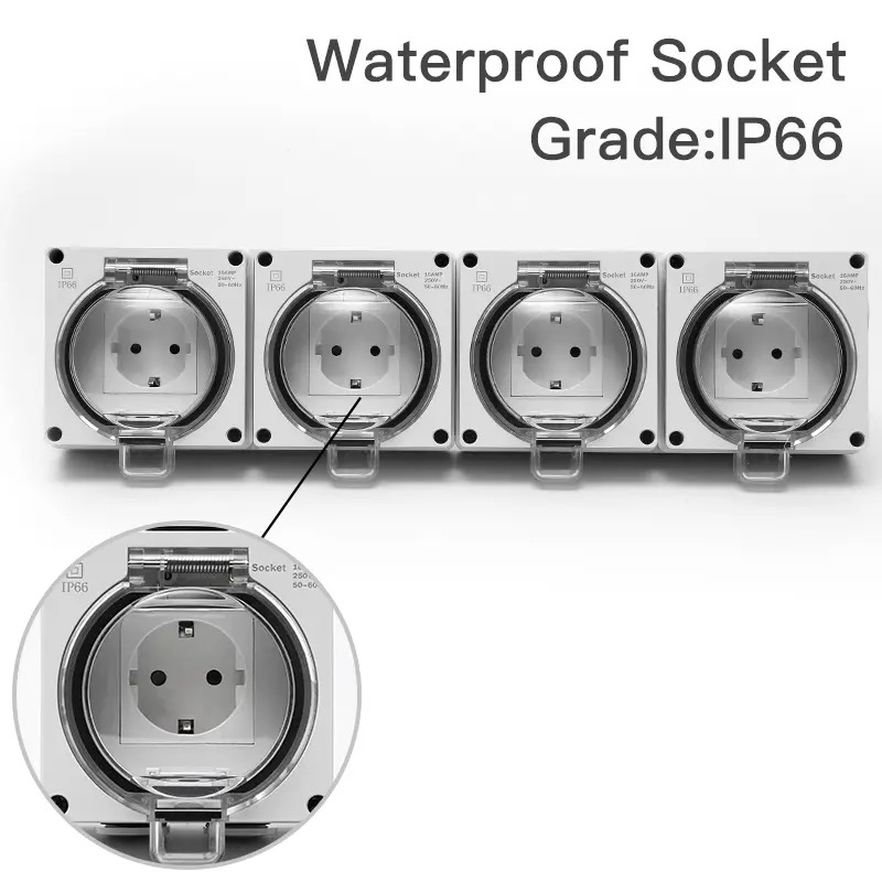 IP66 وعاء الطاقة المقاوم للماء - مراجعة Outdoor Power Receptacle وسعره