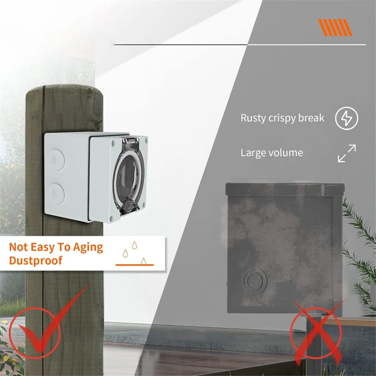 صندوق منافذ الطاقة، مقبس NEMA  - مراجعة Outdoor Power Receptacle وسعره