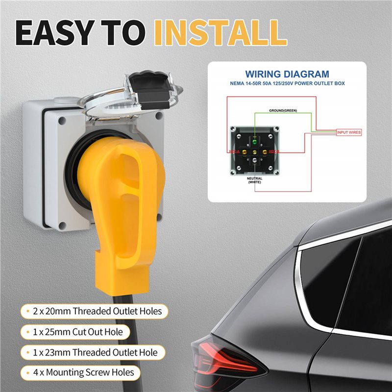 صندوق منافذ طاقة ABZL 6X 50 أم - مراجعة Outdoor Power Receptacle وسعره