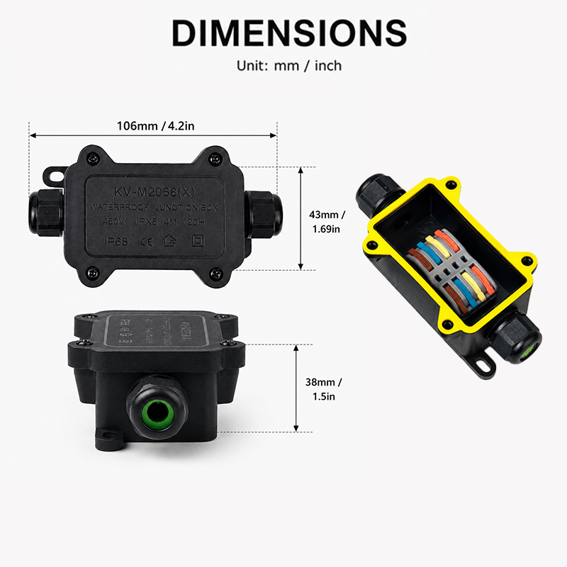 صندوق توصيل مقاوم للماء IP68 ب - مراجعة Outdoor Power Outlet Box وسعره