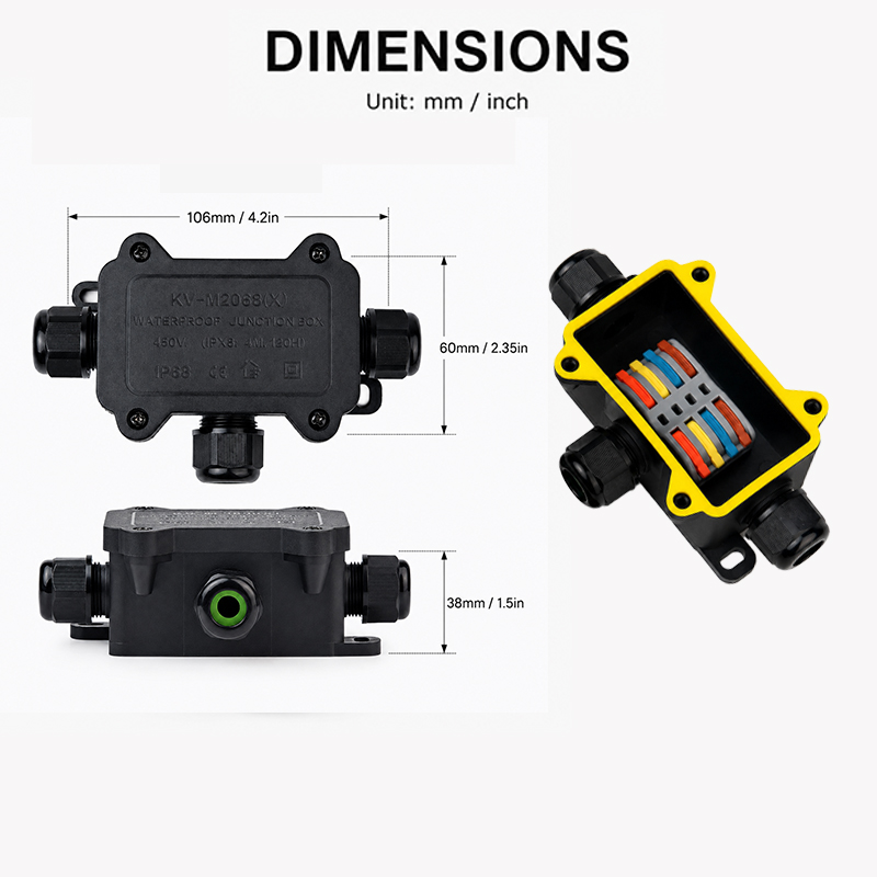 صندوق توصيل مقاوم للماء IP68 ب - مراجعة Outdoor Power Outlet Box وسعره