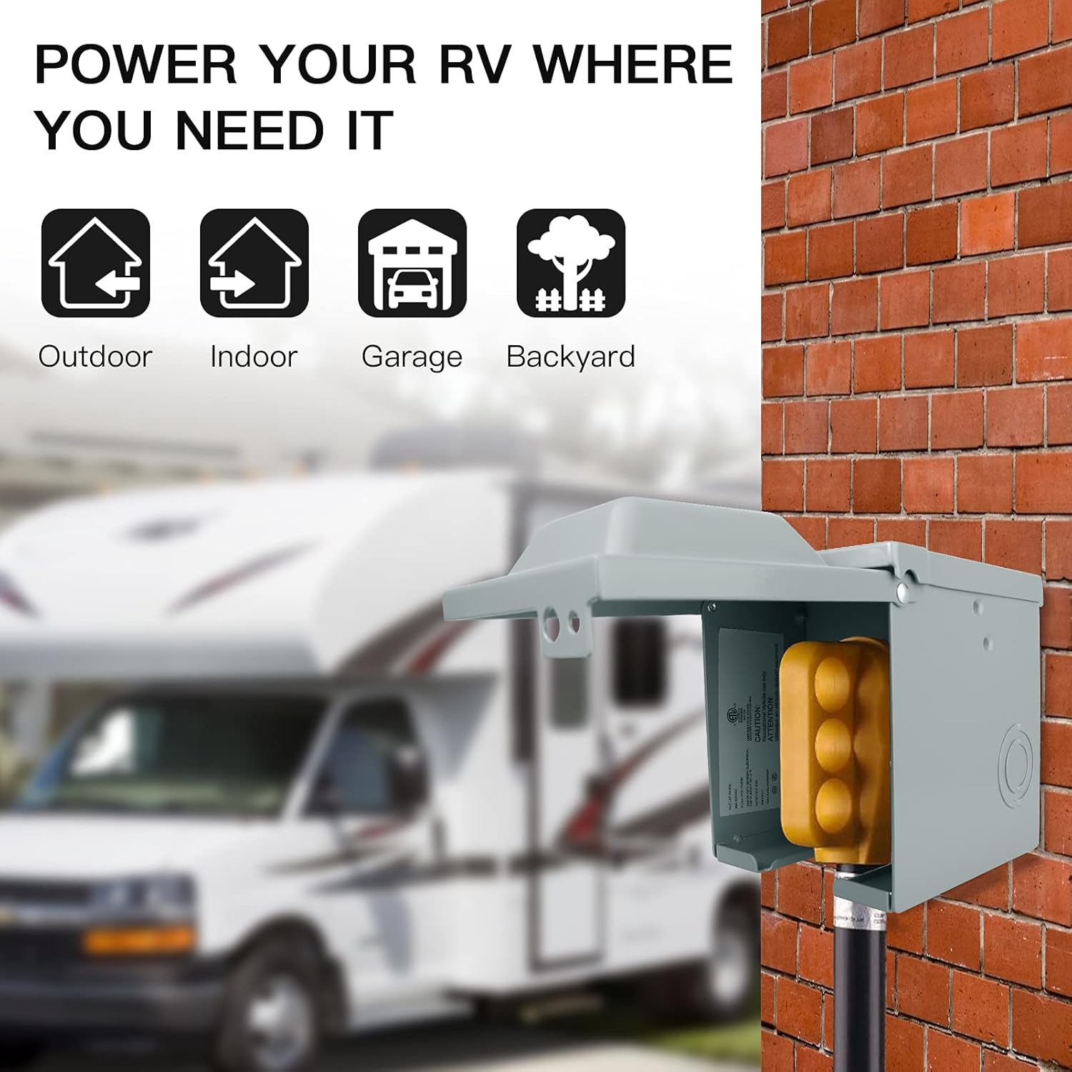 صندوق مخرج طاقة RV 30/50 أمبير - مراجعة Outdoor Power Receptacle وسعره