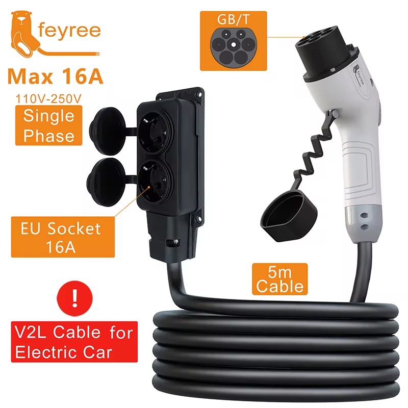 كابل تفريغ الطاقة Feyree V2L م - مراجعة Outdoor Power Adapter وسعره