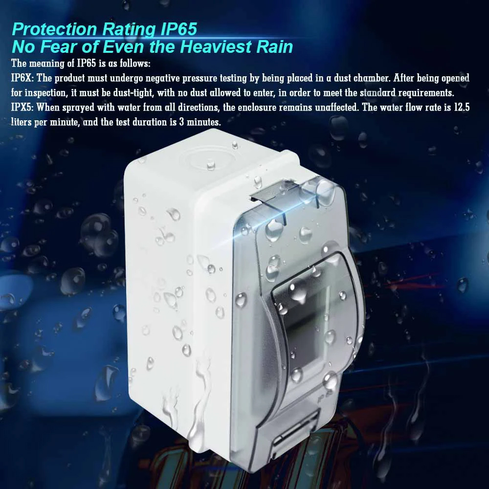 صندوق قاطع توزيع مقاوم للماء ، - مراجعة Outdoor Power Outlet Box وسعره